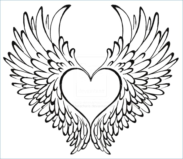 736x637 Two Loving Hearts Coloring Page