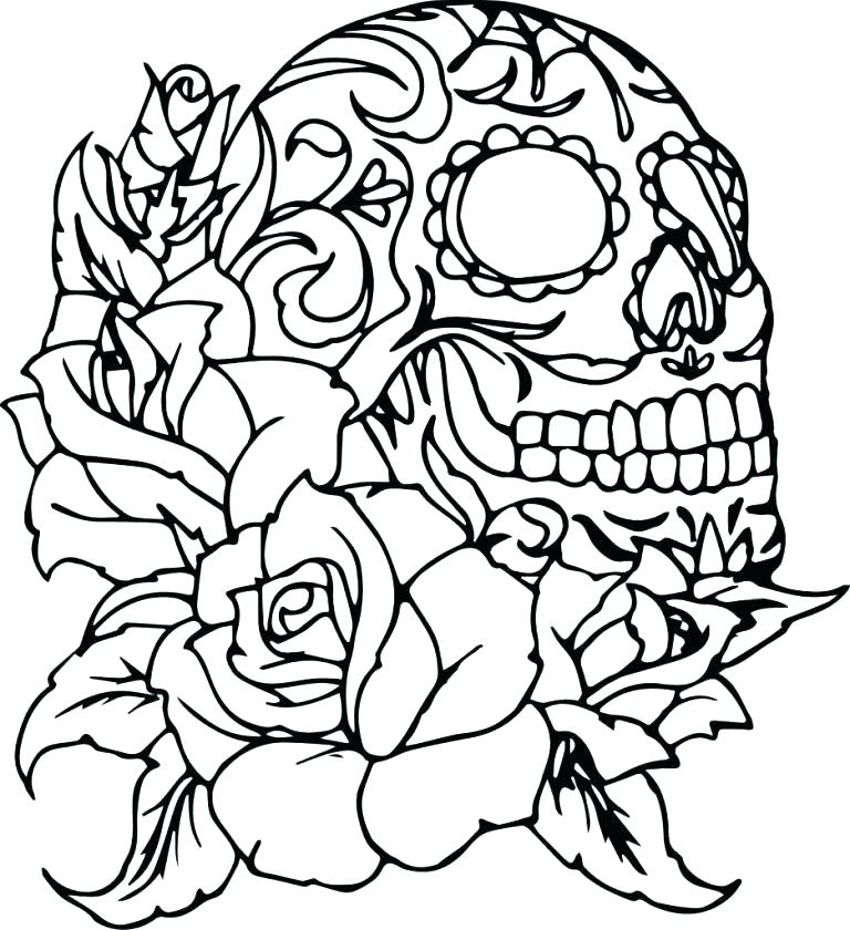 768x840 Cool Rose Coloring Pages Cool Rose Coloring Pages Rose Coloring