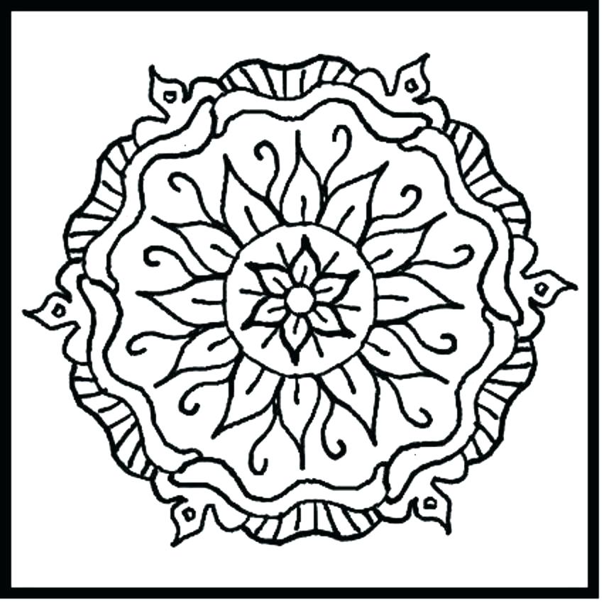 851x850 Pattern Coloring Page
