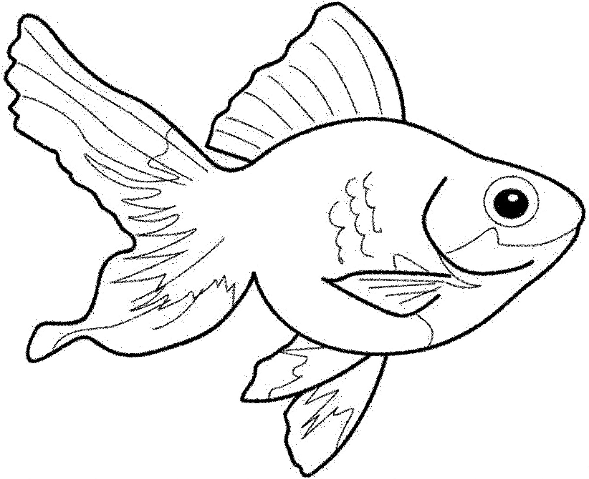 2000x1628 Easy Coloring Pages Of Fish Fresh Rainbow Fish Coloring Page