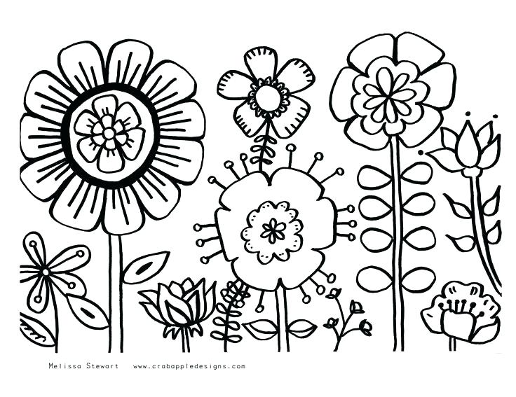 736x567 Cool Flower Coloring Pages Printable Coloring Pages Of Flowers