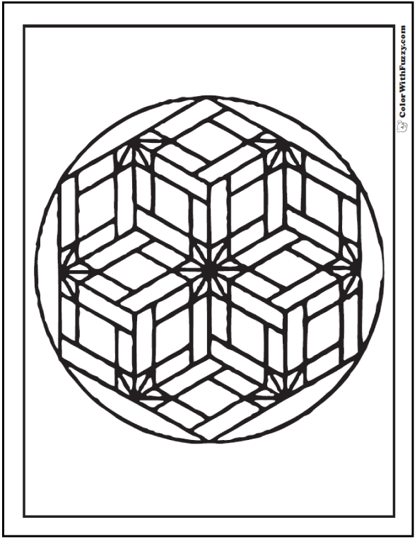 Cool Geometric Coloring Pages