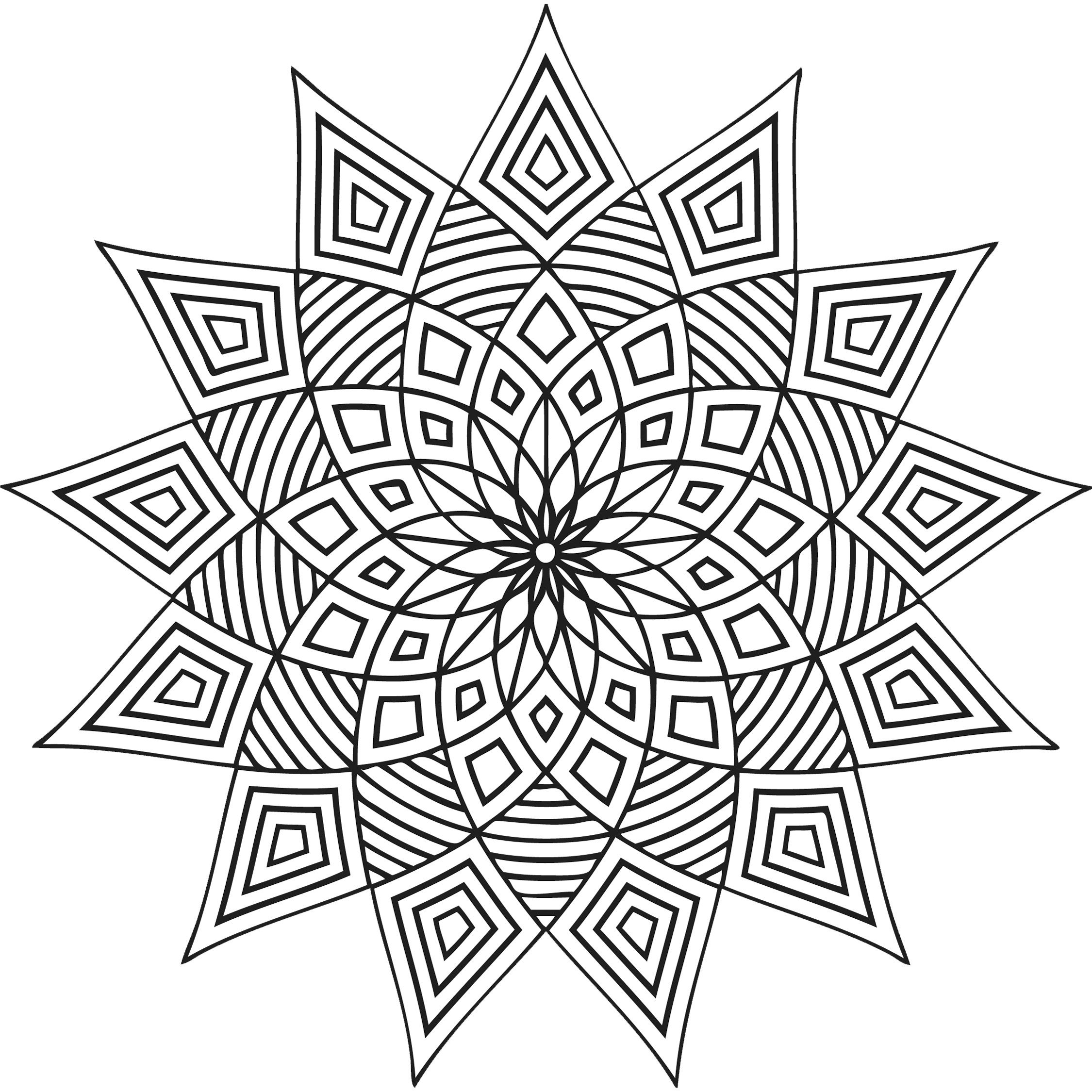 2250x2250 Free Printable Geometric Coloring Pages For Kids To Print Of Cool