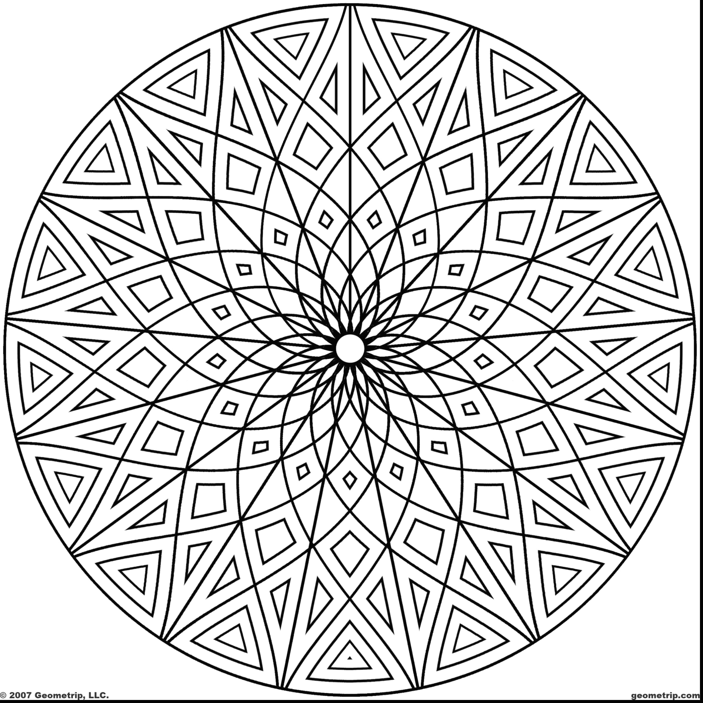2310x2310 Fresh Cool Geometric Design Coloring Pages Collection Free