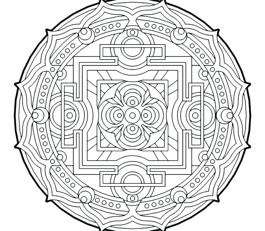 878x768 Geometric Coloring Pages Coloring Pages Adults Cool Design
