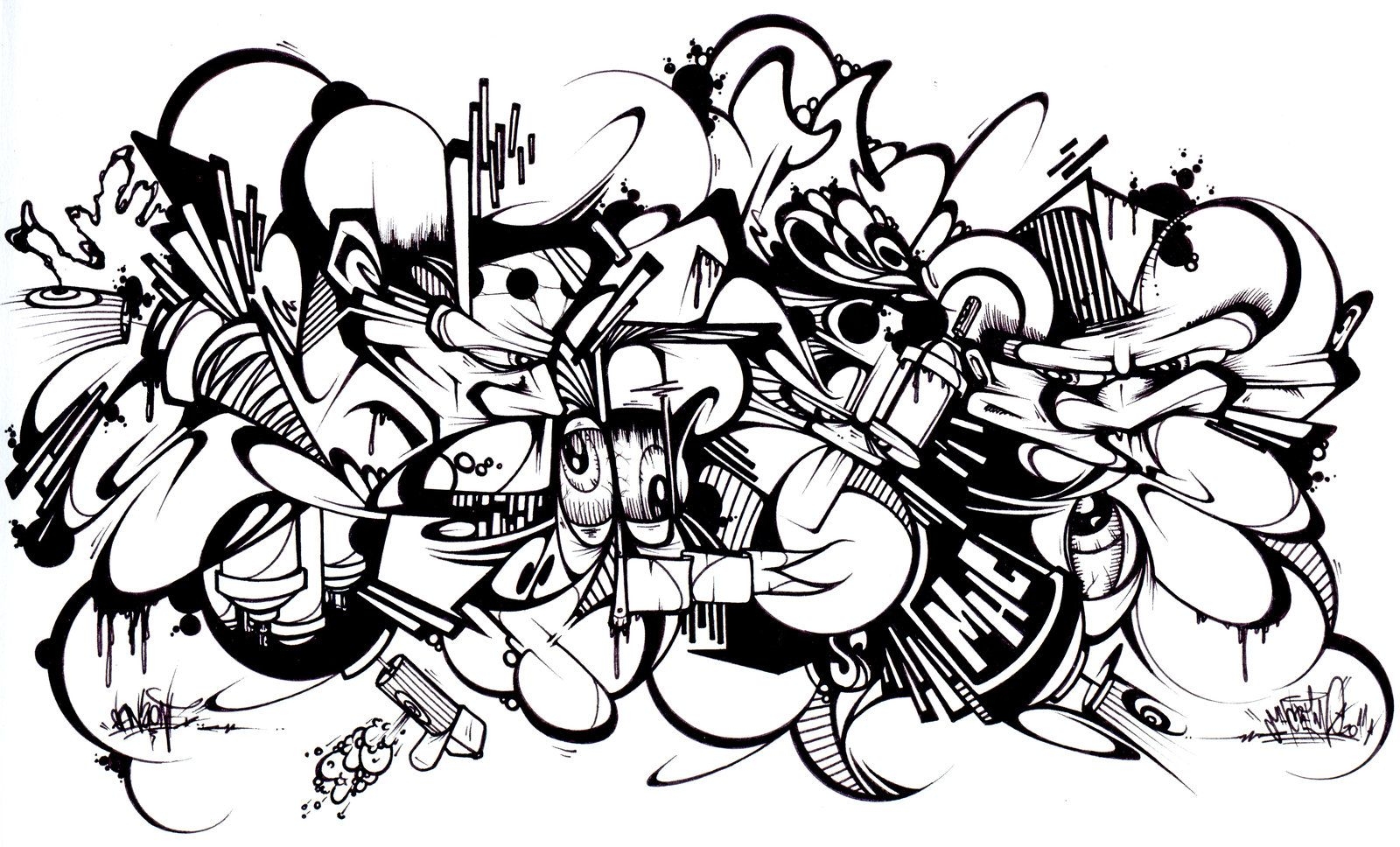1600x968 Images Of Printable Graffiti Coloring Pages Adults Free For Adult
