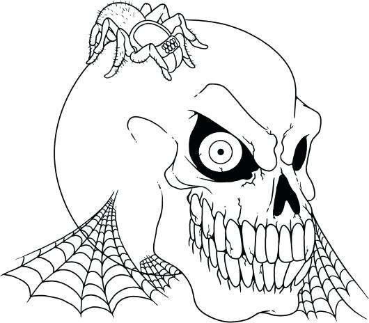 530x464 Halloween Coloring Pages Scary Spooky Halloween Coloring Pages