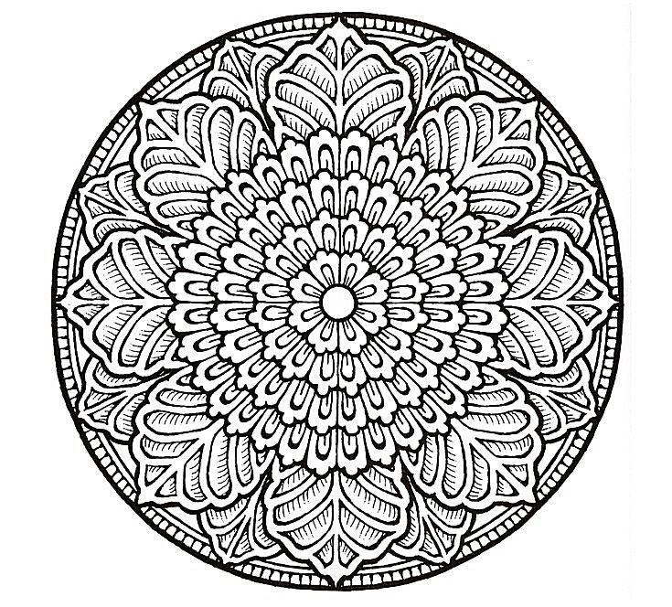 735x664 Mandala Coloring Pages Have Healing Powers