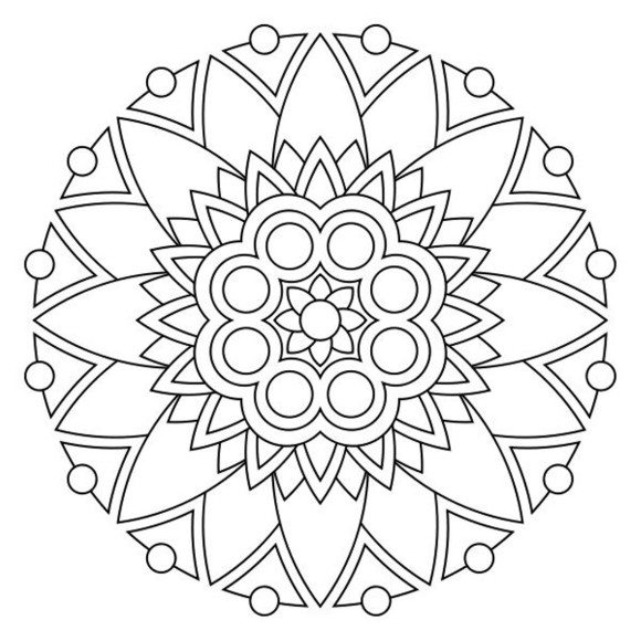 580x580 Outstanding Mandala Coloring Pages On Download Regarding