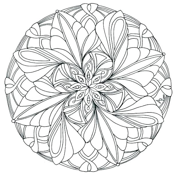 615x617 Cool Mandala Coloring Pages