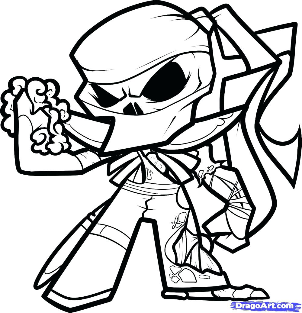 1000x1036 Coloring Pages Ninja Coloring Pages How To Draw A Zombie Step