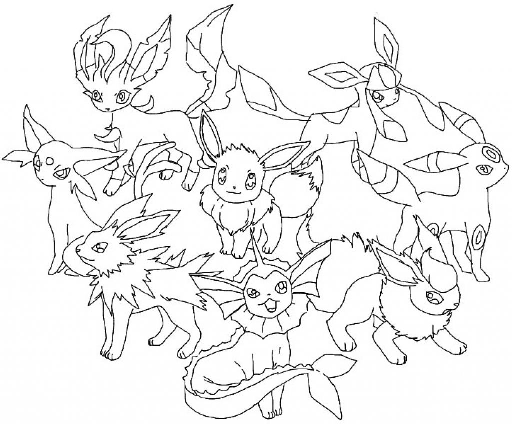 1024x848 Best Pokemon Coloring Pages Eevee Evolutions Pic For To Print