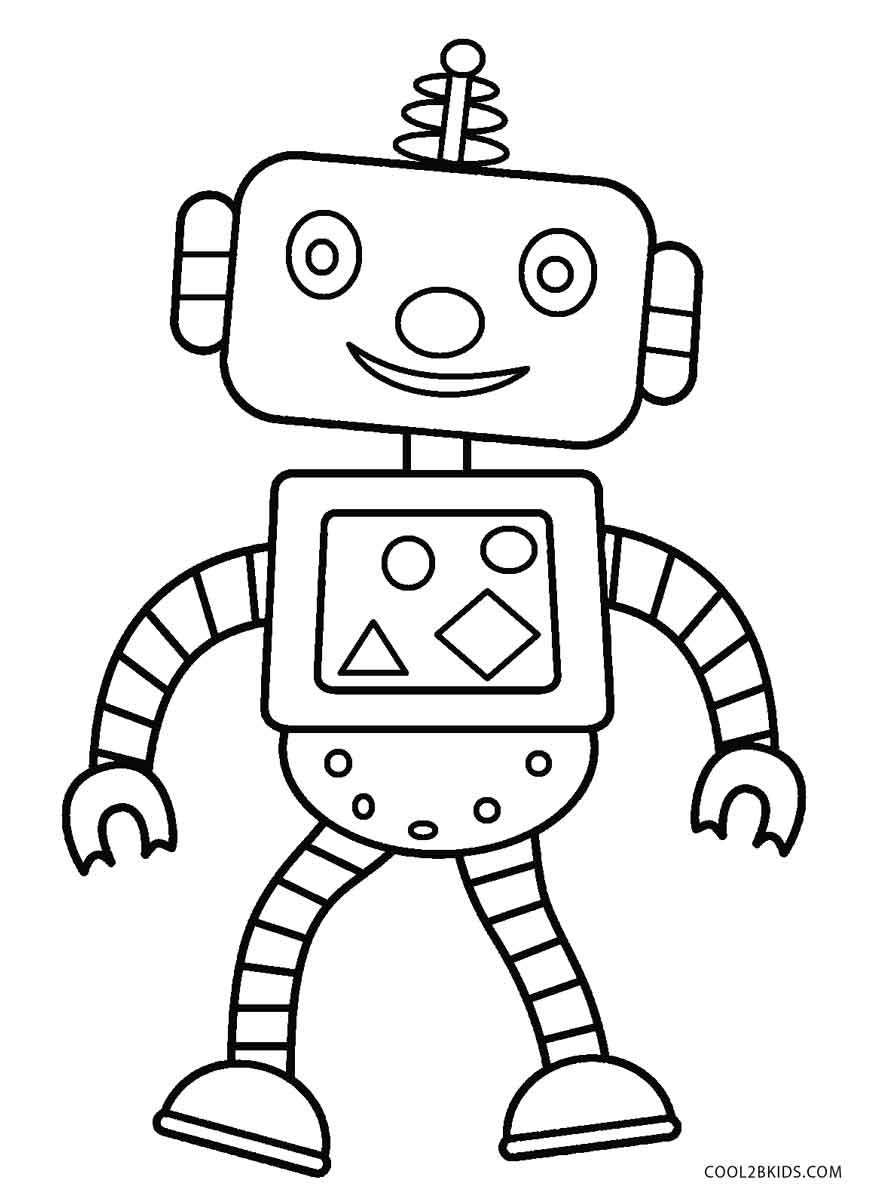 880x1200 Free Printable Robot Coloring Pages For Kids