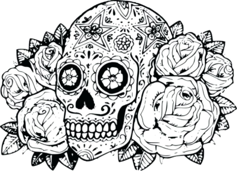 960x694 Skull Coloring Pages Printable Skull Printable Coloring Pages