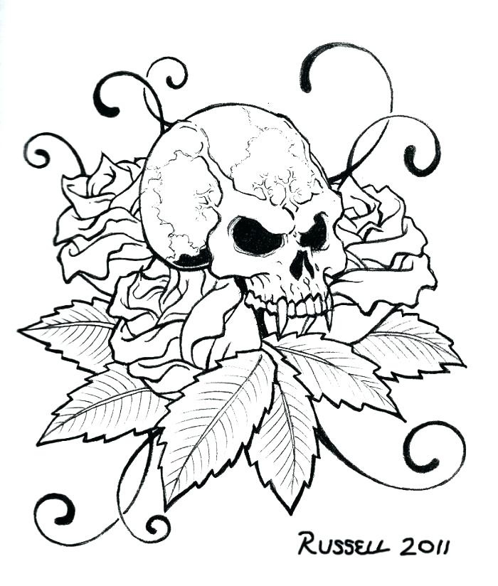 700x824 Skull Printable Coloring Pages