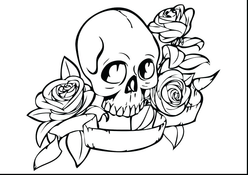863x610 Cool Skull Coloring Pages Day Of The Dead Sugar Skull Coloring