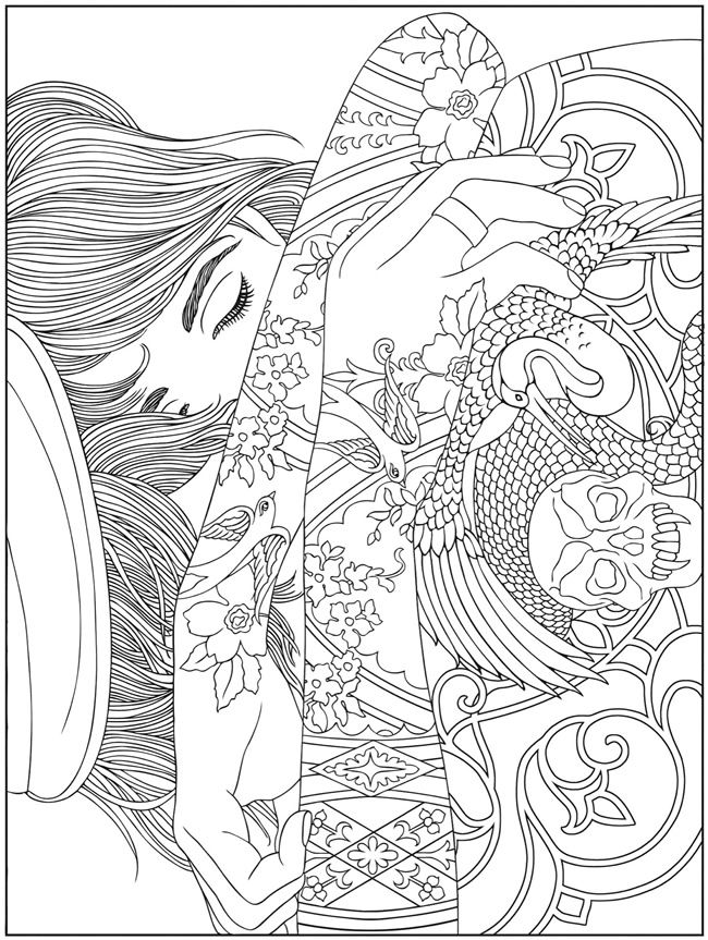 650x863 Welcome To Dover Publications Body Art Tattoo Designs Coloring