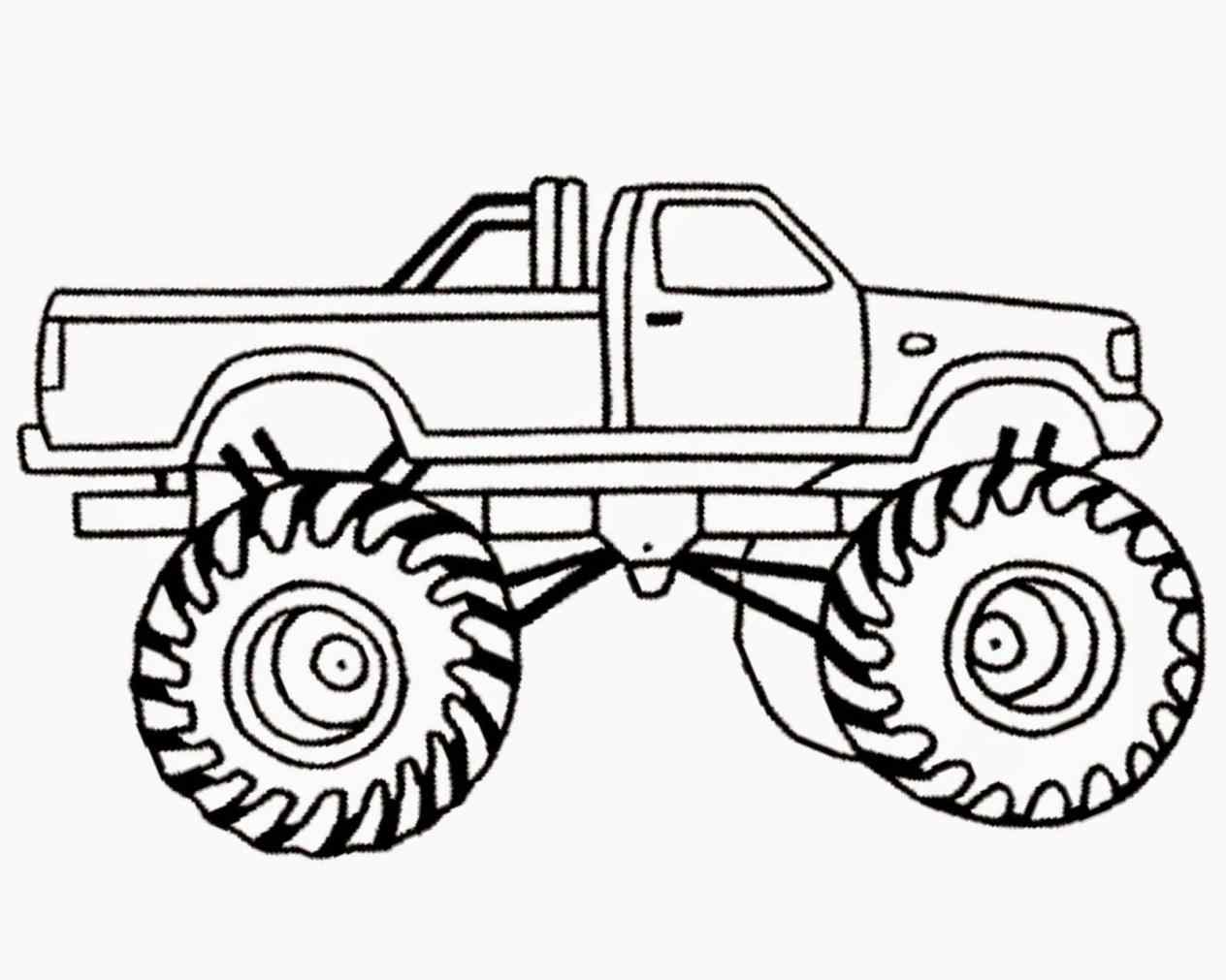 1264x1011 Cool Idea Coloring Pages Draw A Monster Truck