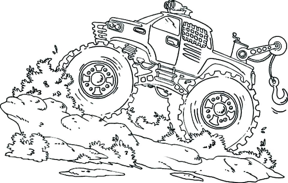 960x611 Garbage Truck Coloring Pages To Print Cool Monster Plus As Well