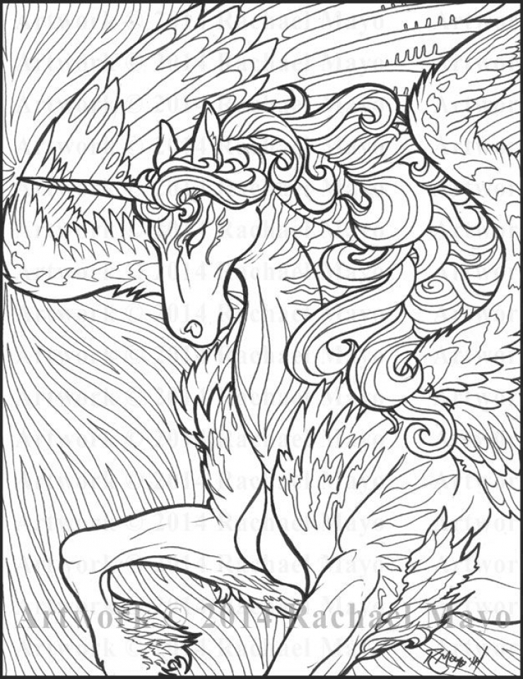 740x960 Inspirational Unicorn Coloring Pages For Adults