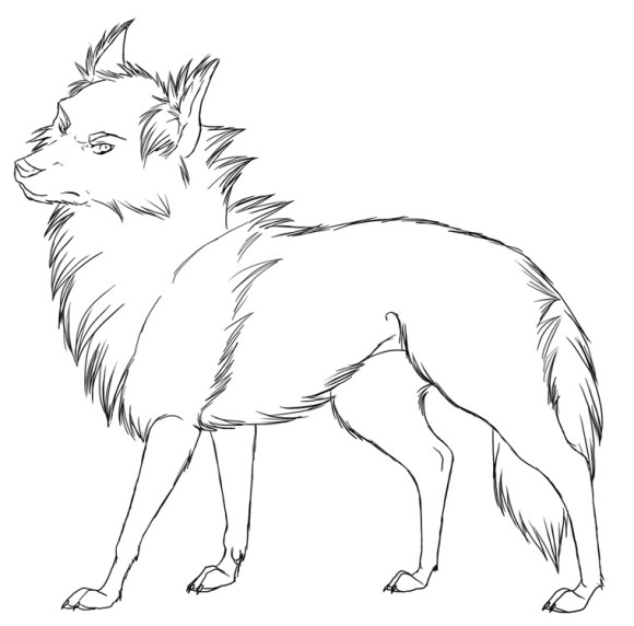 580x572 Cool Wolf Coloring Pages Printable Wolf