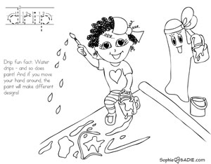 300x234 Coloring Page Drip Painting And Jackson Pollack Sophie And Sadie