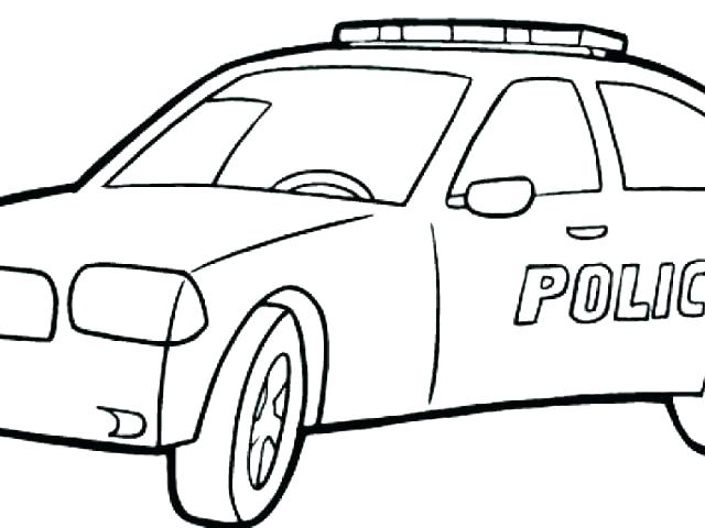 640x480 Coloring Pages Police Car