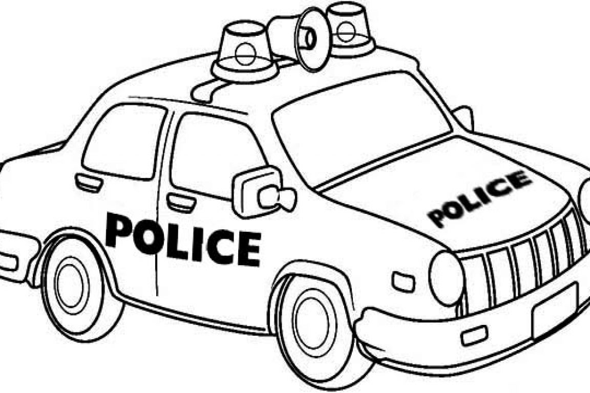 1152x768 Coloring Pages Police Car Page General Colouring Cars Free High