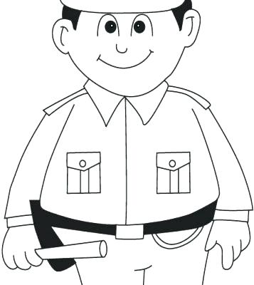 357x400 Policeman Coloring Pages