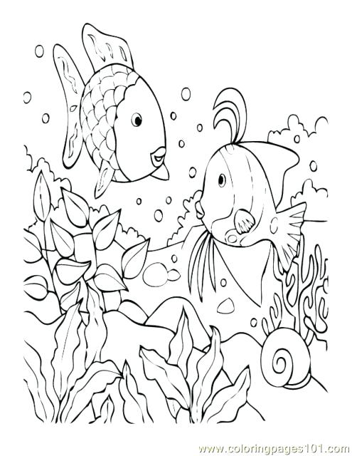 495x640 Tropical Fish Coral Reef Coloring Page Free Other Fish Cute