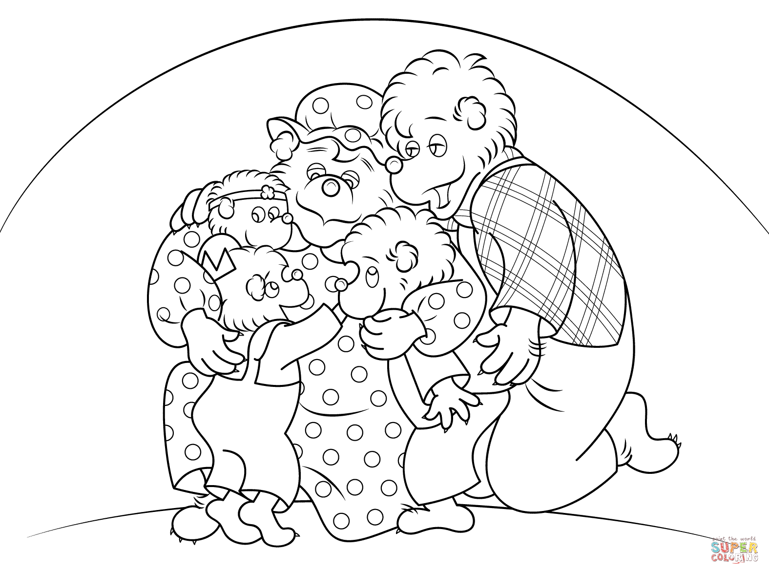 1575x1175 Corduroy Coloring Page Berenstain Bears Are Hugging Free Printable