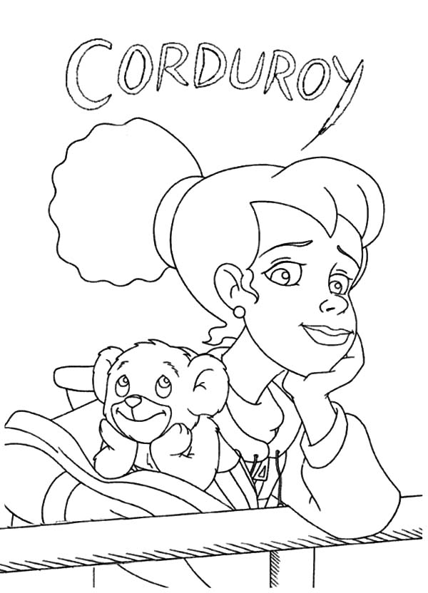 600x832 Lisa And Corduroy The Bear Daydreaming Coloring Pages Batch Coloring