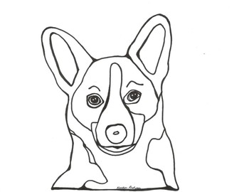 350x270 Corgi Coloring Sheets