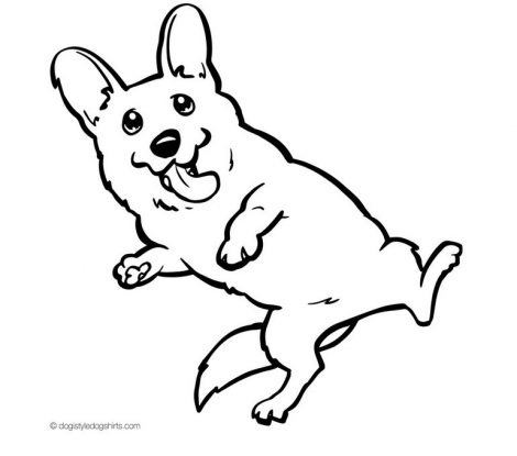 470x415 Coloring Pages Endearing Corgi Coloring Pages Pembroke Welsh