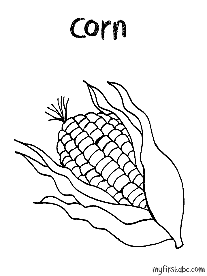 718x958 Corn Coloring Page