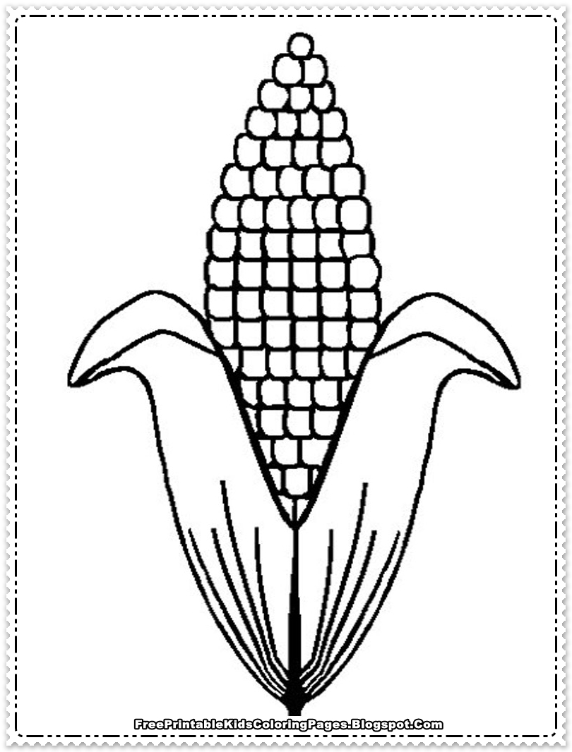 810x1066 Corn Coloring Pages Printable