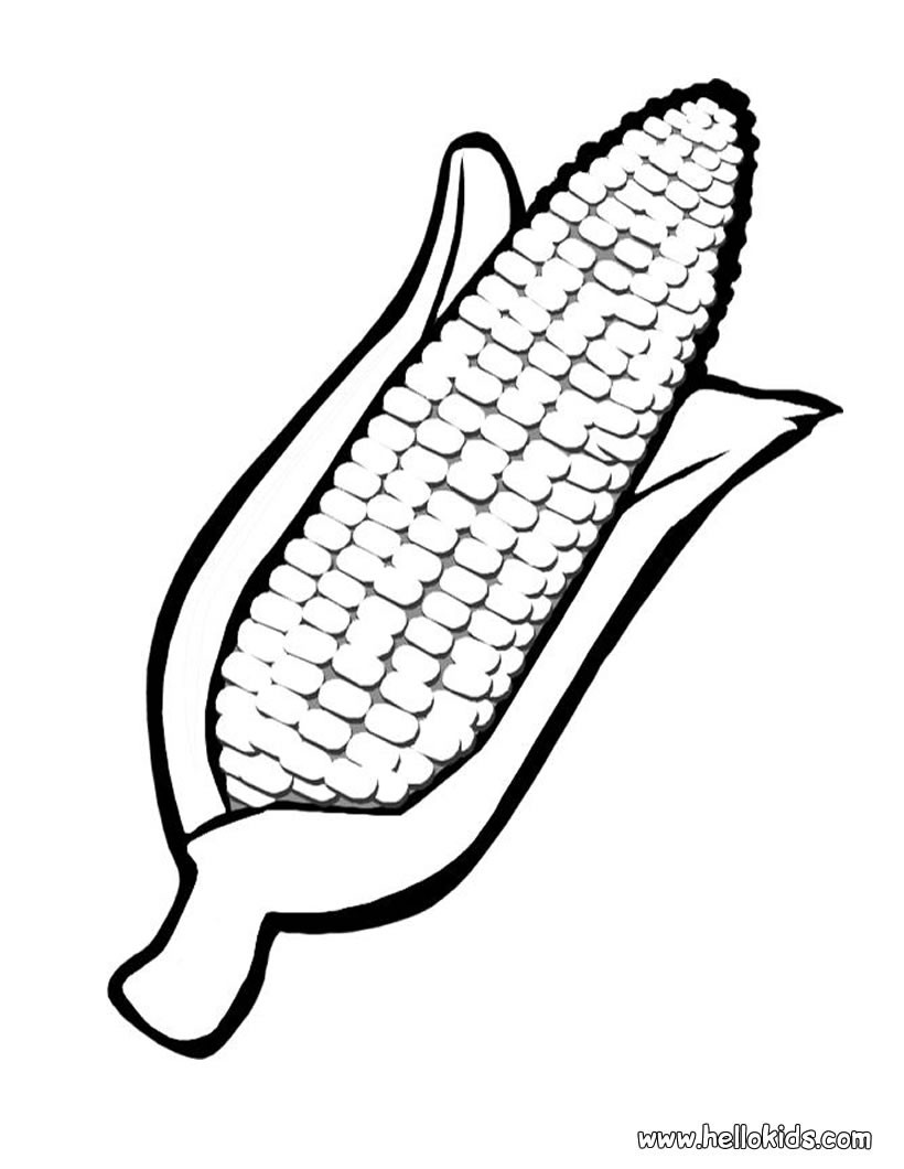 820x1060 Corn Coloring Pages