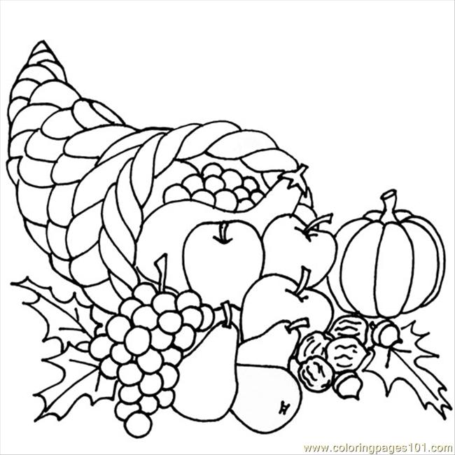 650x650 Printable Cornucopia Coloring Pages Thanksgivingcornucopia