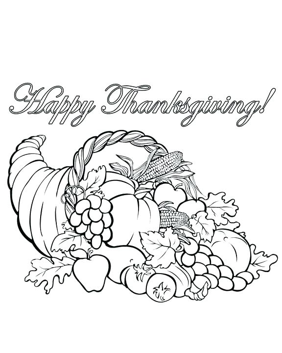 576x720 Cornucopia Coloring Pages Printable Cornucopia Basket Coloring