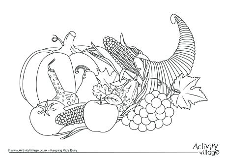 460x325 Cornucopia Coloring Page Cornucopia Fruit Coloring Pages