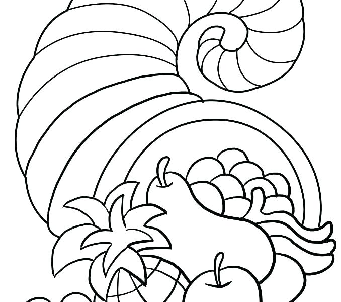 678x600 Cornucopia Coloring Page T Coloring Sheets Cornucopia Coloring