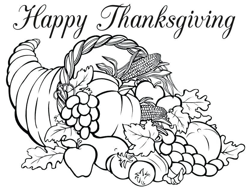 825x627 Cornucopia Coloring Pages Horn Of Plenty More Coloring Pages