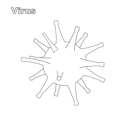 416x416 Coronavirus coloring pages