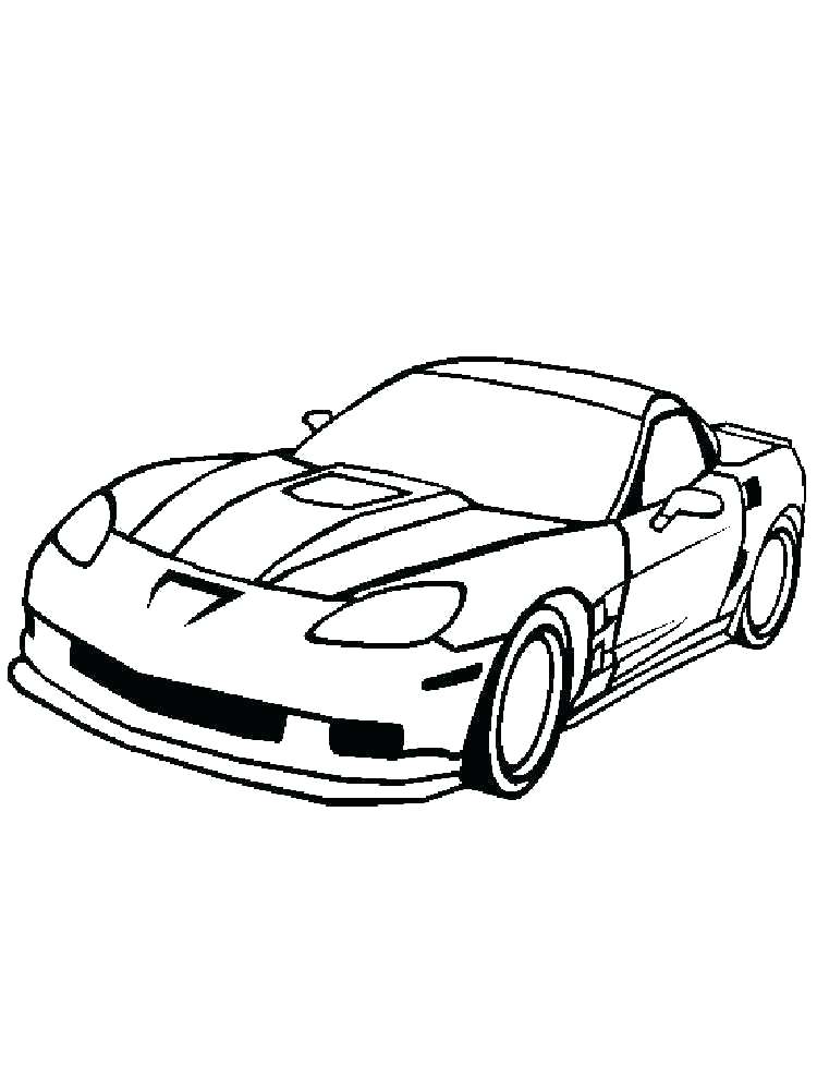 750x1000 Corvette Coloring Page