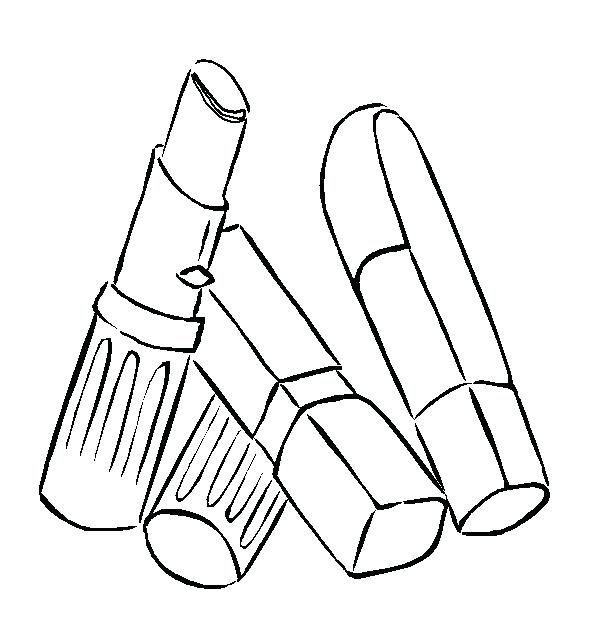 596x624 Lipstick Coloring Pages Entrancing Redlipstick Coloring Page Free