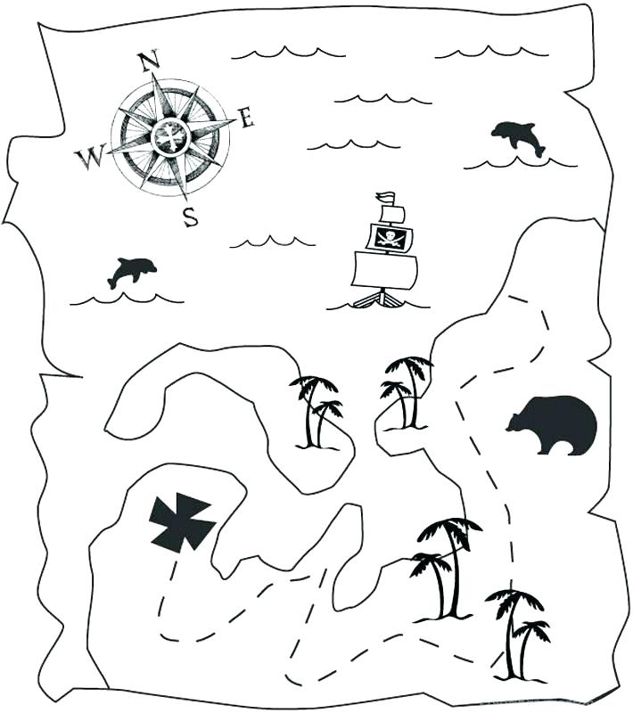 710x800 Pirate Coloring Page Treasure Map Coloring Sheet Pirate Coloring