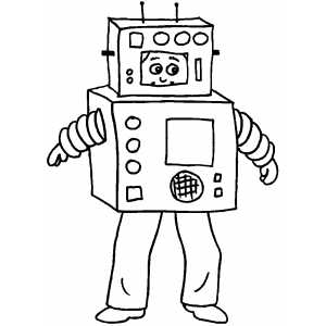 300x300 Robot Costume Coloring Page