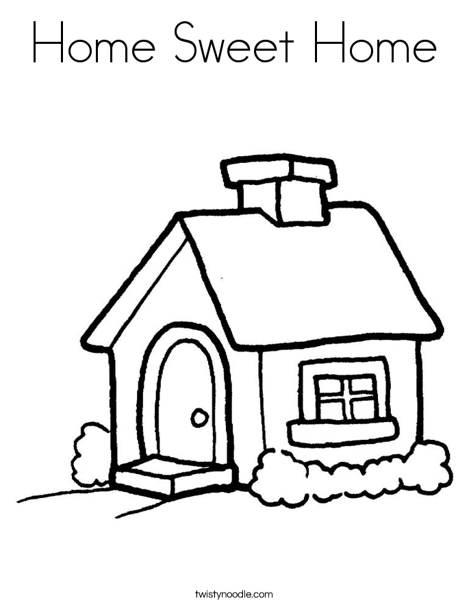 685x886 Home Sweet Home Coloring Page