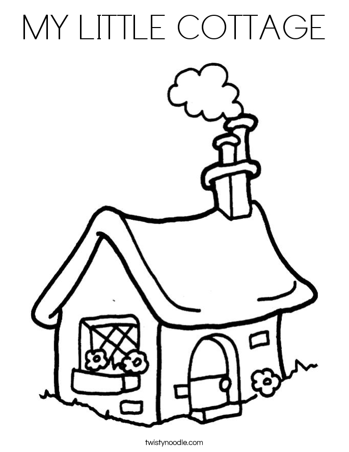 685x886 My Little Cottage Coloring Page