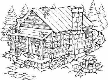 371x277 Top Cabin Coloring Pages